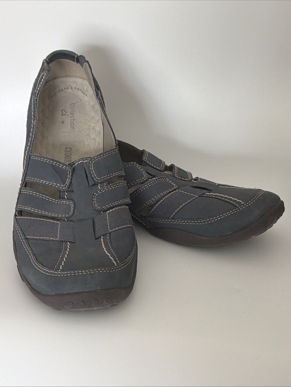Cloud Steppers by Clarks Sillian Stork Womens 12 M Blue Casual Comfort Slip-On - Picture 2 of 9